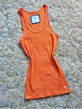 Abercrombie Orange Ribbed Tank Top